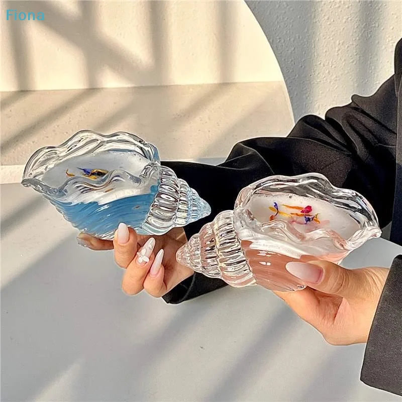☭Conch Cocktail Glass Creative Glassware For Juice And Drinks Unique Design Statement Cup With Coastal Aesthetic