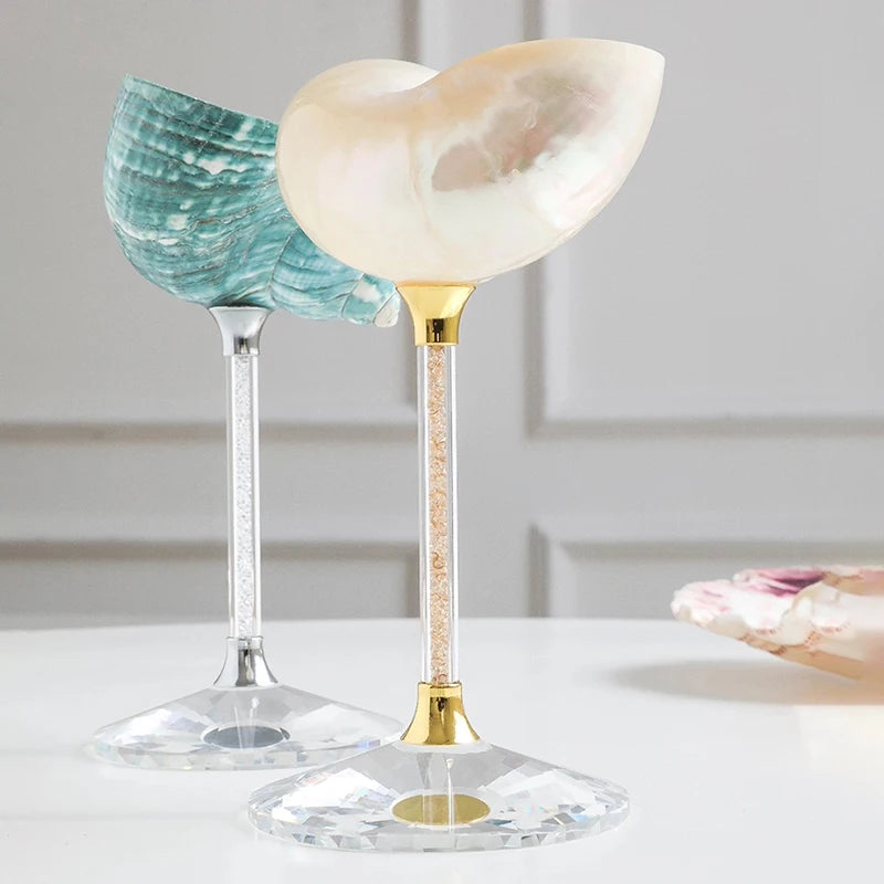 Creativity Shell Wine Glass Conch Cup Design Niche Cocktail Glass Goblet Martini Glasses Wedding Drinking Stemware Gift